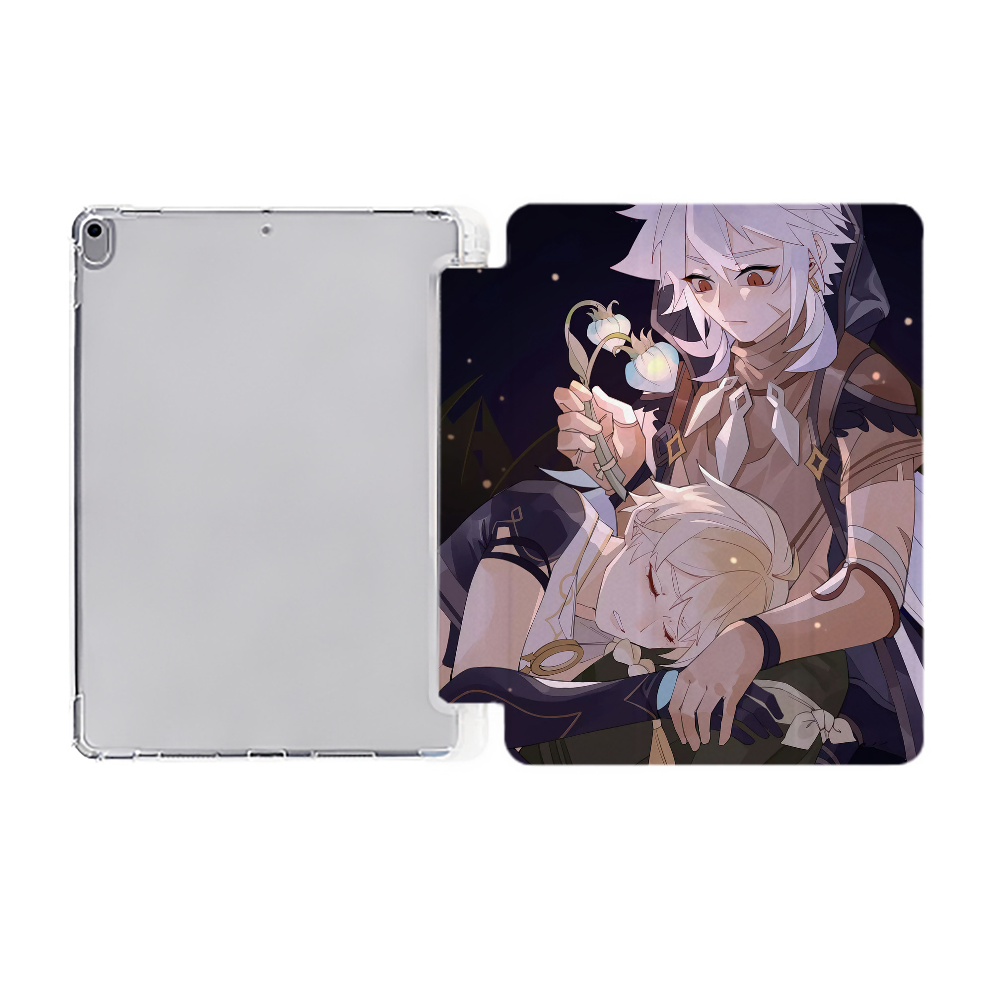 げんし神 genshin IPad ケース ペン収納付き 三つ折りスタンド PUレザー×シリコン 対応機種9.5/10.5/10.9インチ
